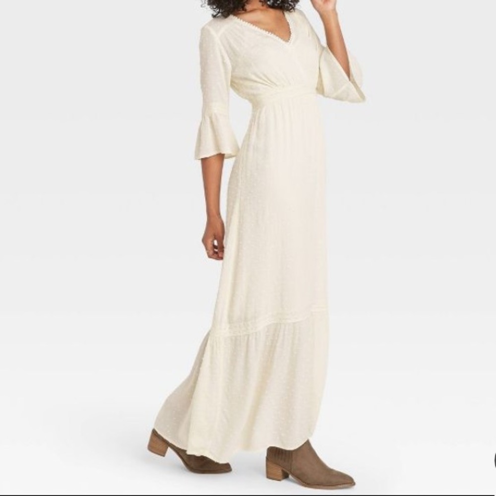 Knox Rose 3/4 Sleeve Clip Dot Dress Target Size L